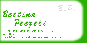 bettina peczeli business card