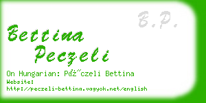 bettina peczeli business card